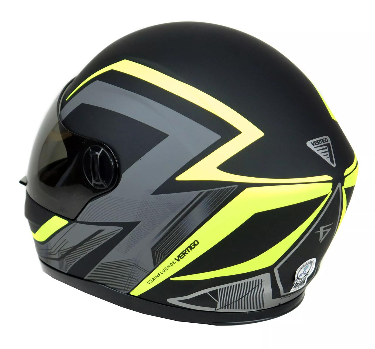 CASCO INTEGRAL VERTIGO INFLUENCE AMARILLO NEGRO M