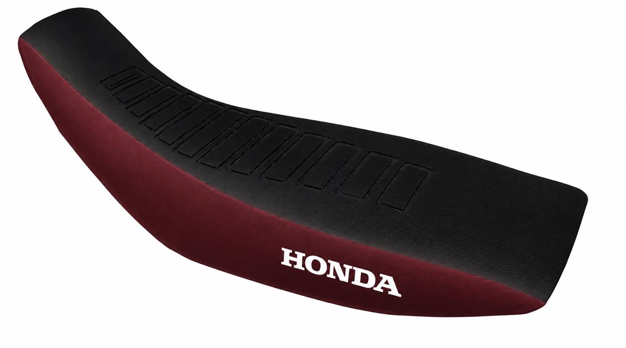 FUNDA ASIENTO ANTIDESLIZANTE HONDA XR 150 NEGRA ROJA LISA NRO969