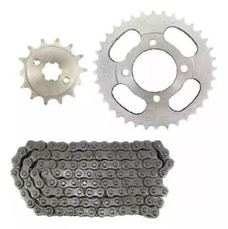 KIT TRASMISION ZANELLA RX 150 GENERICO CADENA CORONA PIÑON 43/16 CENTRO 58/90
