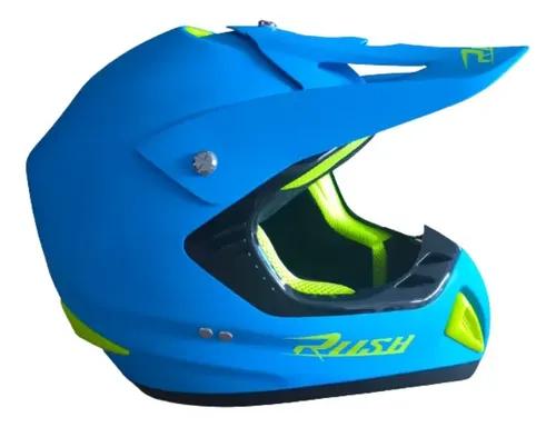 CASCO CROSS RUSH AZUL TALLE L