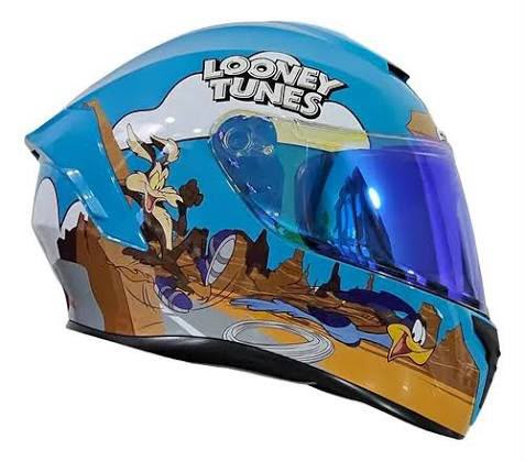 CASCO INTEGRAL DC CORRECAMINOS LOONEY TUNES AZUL BRILLANTE   S   EDGE