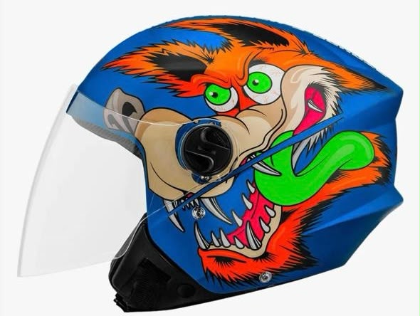 CASCO ABIERTO COYOTE  PRO TORK AZUL MATE M