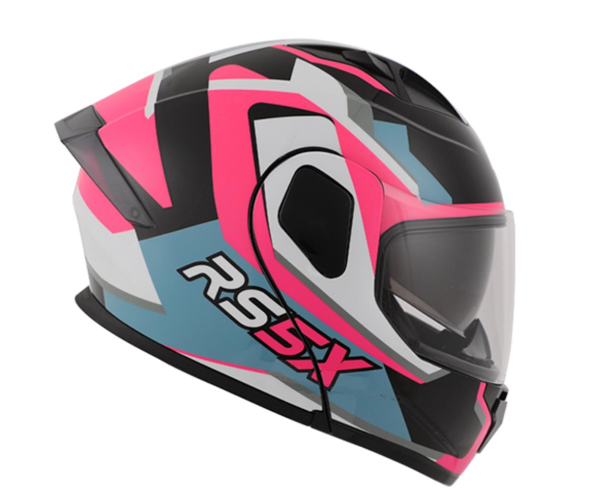 CASCO REBATIBLE RS5X VERTEX ROSA BRILLANTE HANK M
