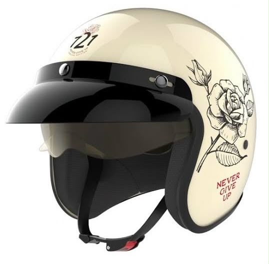 CASCO ABIERTO HAWK 721 VAINILLO M