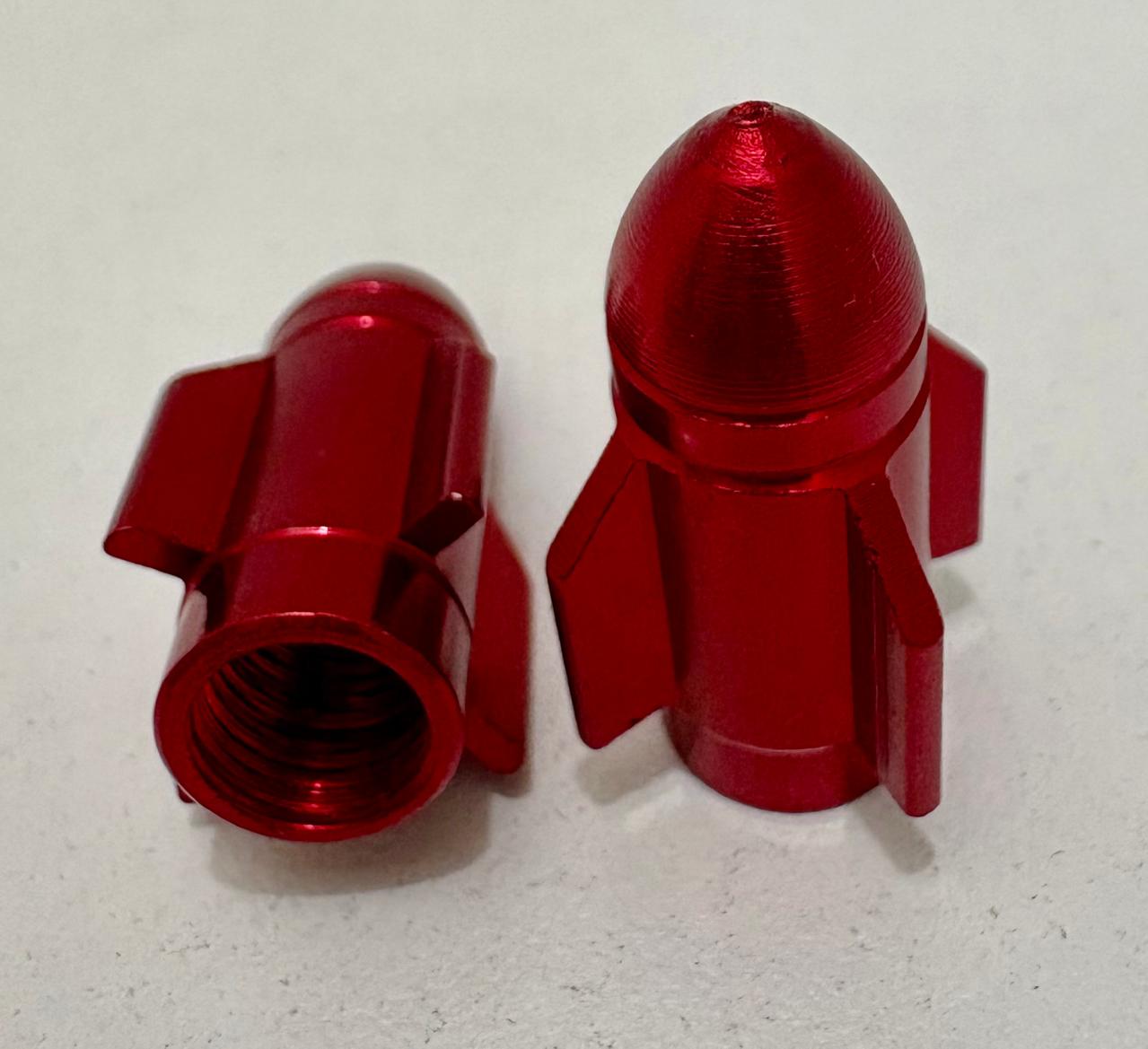 TAPON VALVULA RUEDA COHETE ROJO