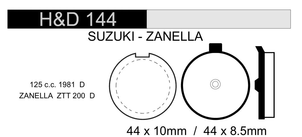 PASTILLA FRENO H&D144 NRO77