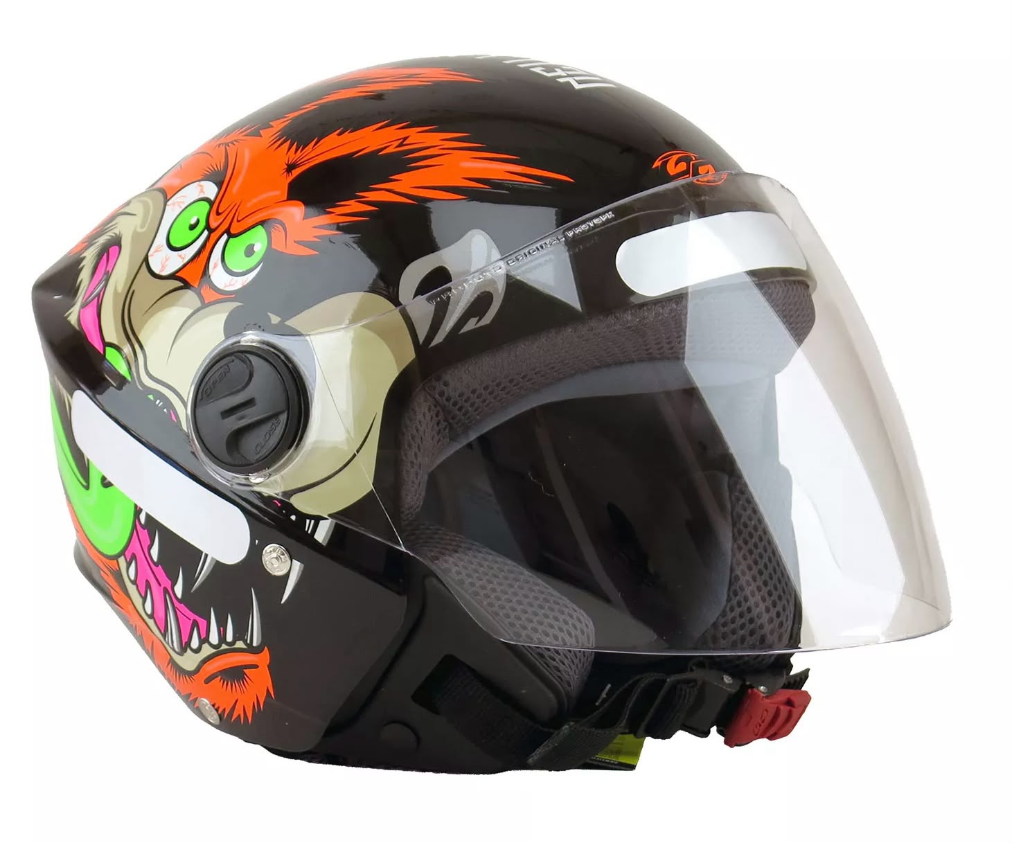 CASCO ABIERTO COYOTE  PRO TORK NEGRO BRILLO M