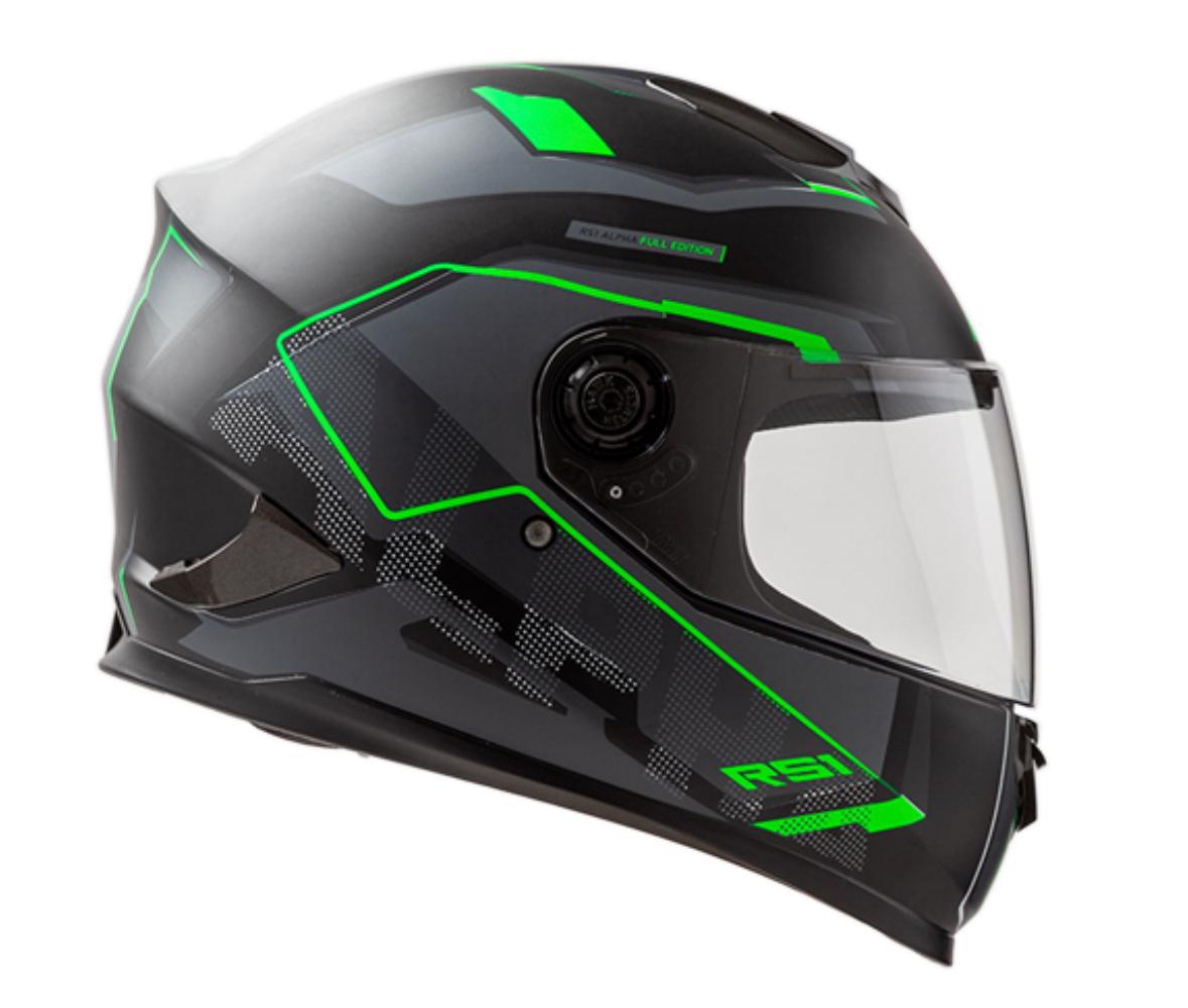 CASCO INTEGRAL HAWK RS1 ALPHA NEGRO VERDE XL