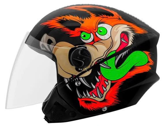 CASCO ABIERTO COYOTE  PRO TORK NEGRO MATE L