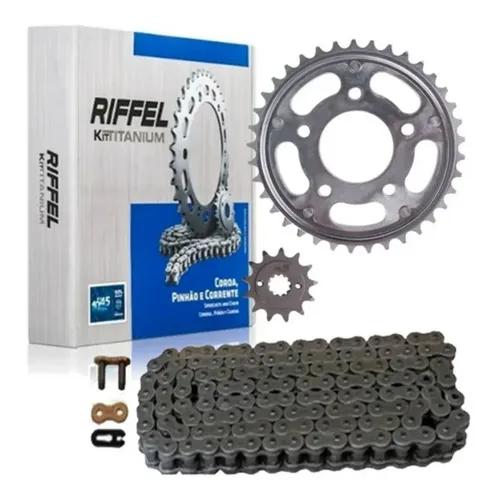 KIT TRASMISION HONDA FAN 125 RIFFEL CADENA CORONA PIÑON
