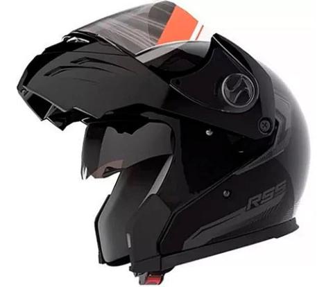 CASCO REBATIBLE HAWK RS5 VECTOR NEGRO BRILLANTE XL 