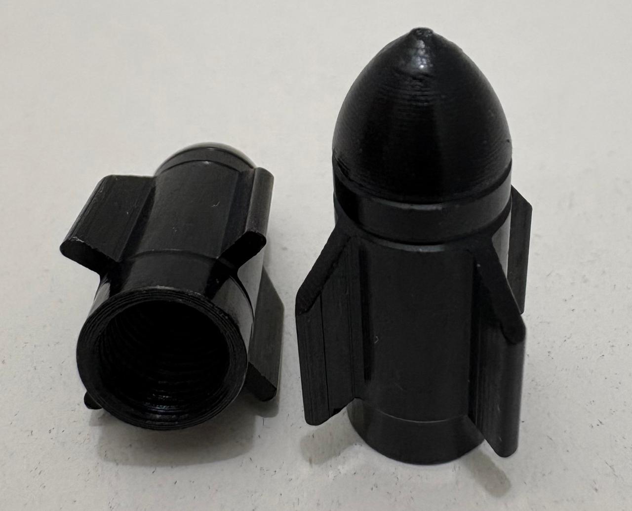 TAPON VALVULA RUEDA COHETE NEGRO