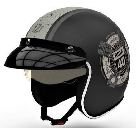 CASCO ABIERTO HAWK 721 RUTA 40 CON VISOR GRIS MATE M