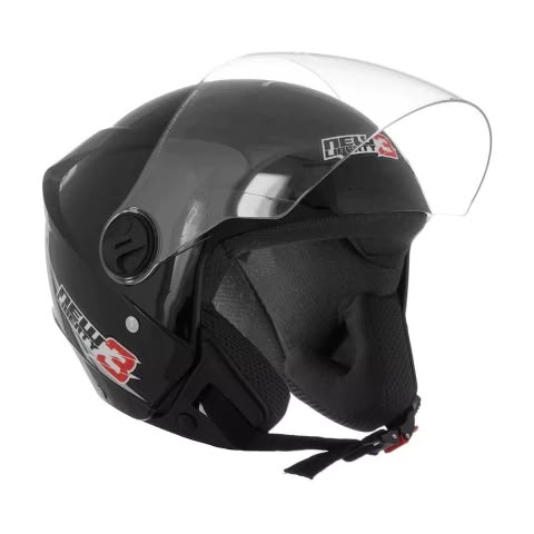 CASCO ABIERTO NEGRO LISO PRO TORK M