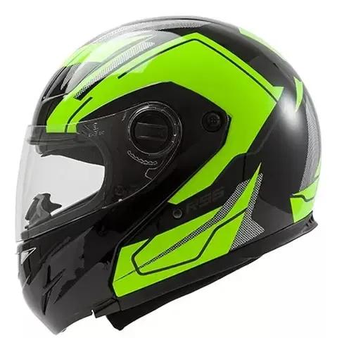 CASCO REBATIBLE HAWK RS5 VECTOR NEGRO/VERDE L