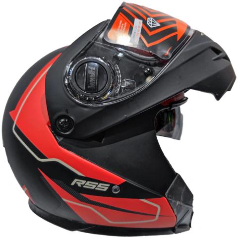 CASCO REBATIBLE HAWK RS5 VECTOR NEGRO/ROJO S