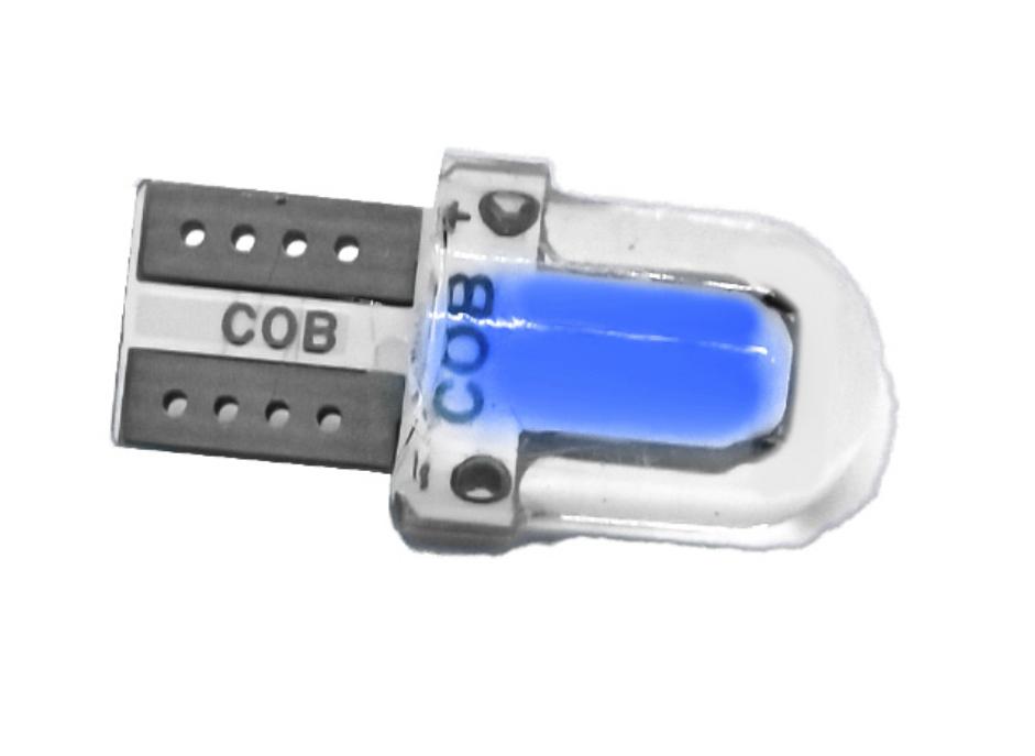 LAMPARA/FOCO T10 LED SILICONA CORTA AZUL
