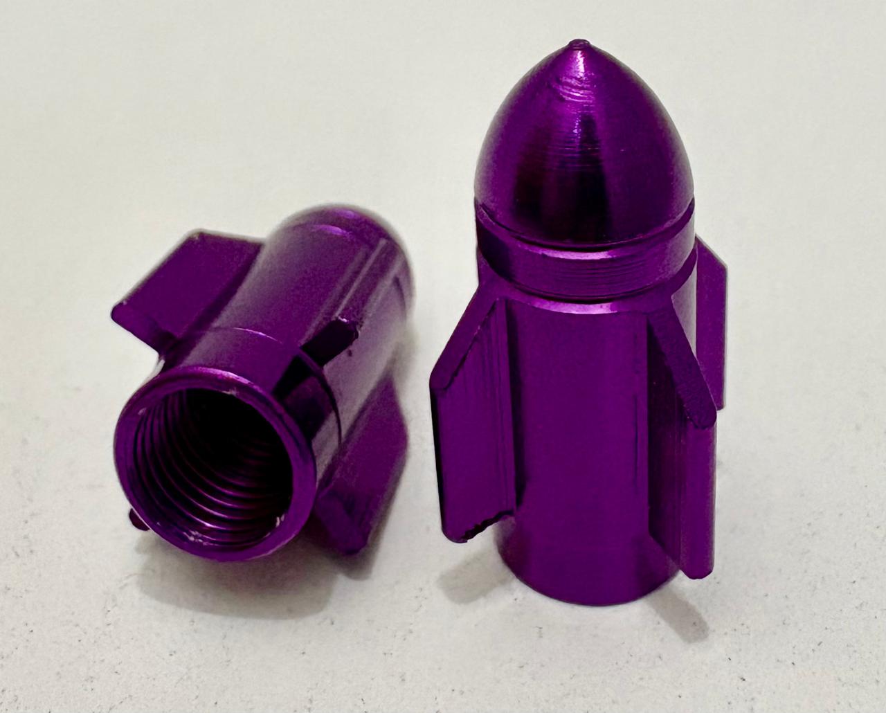 TAPON VALVULA RUEDA COHETE VIOLETA