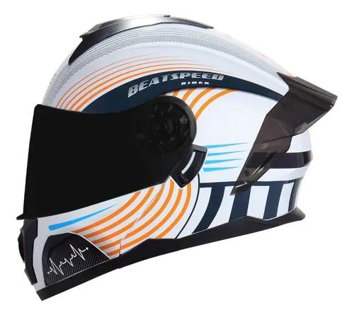CASCO REBATIBLE EDGE BOSTON BEATSPEEDS CON LUZ LED BLANCO M