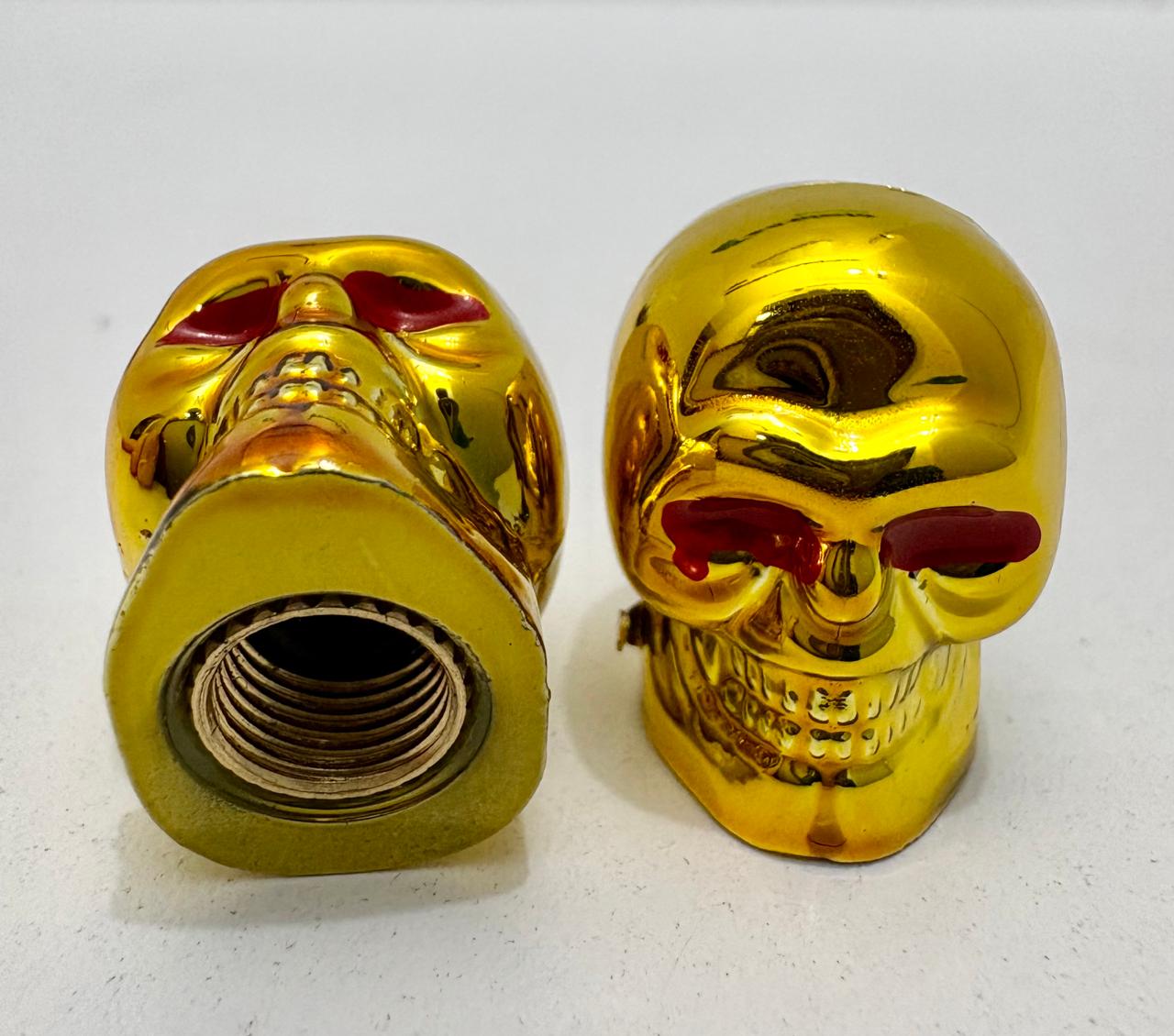 TAPON VALVULA RUEDA CALAVERA DORADA